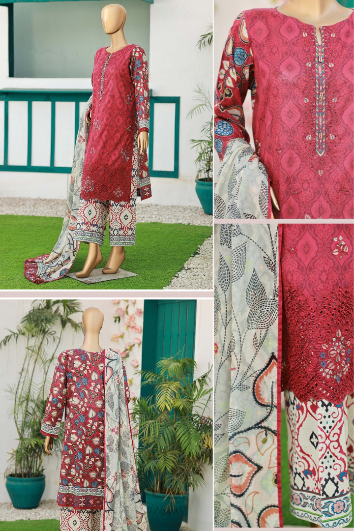 Elegant Embroidered Collection – 3 Piece Premium Lawn Suit