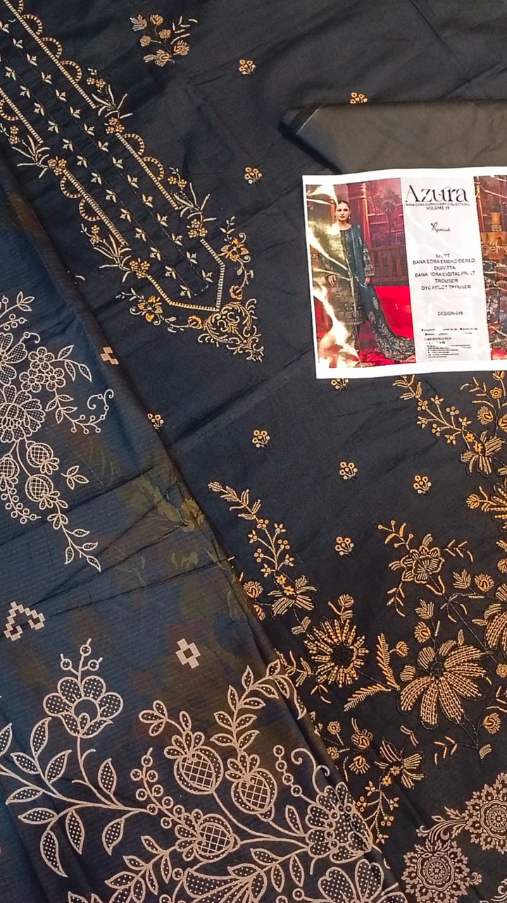 Azura Fine Quality lawn 3pc Unstitched.