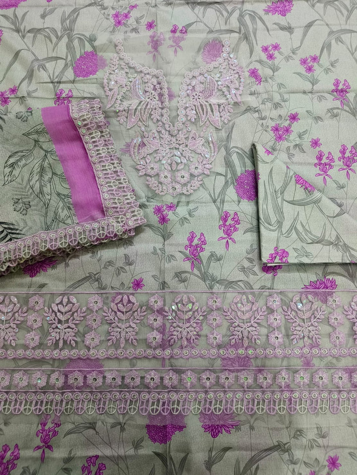 Premium Quality Lawn 3 Piece Unstitched Suit