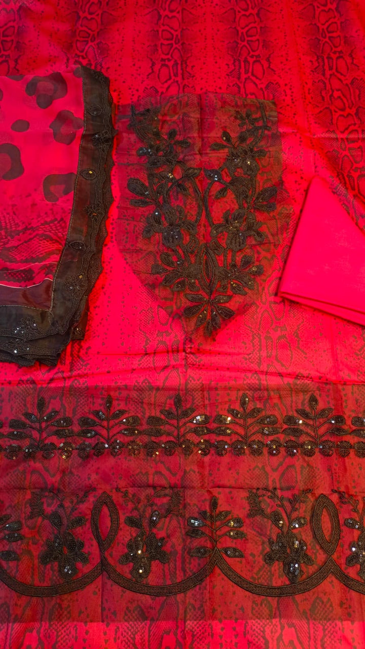 3 PC Unstitched Lawn Suit – Premium Quality Lawn